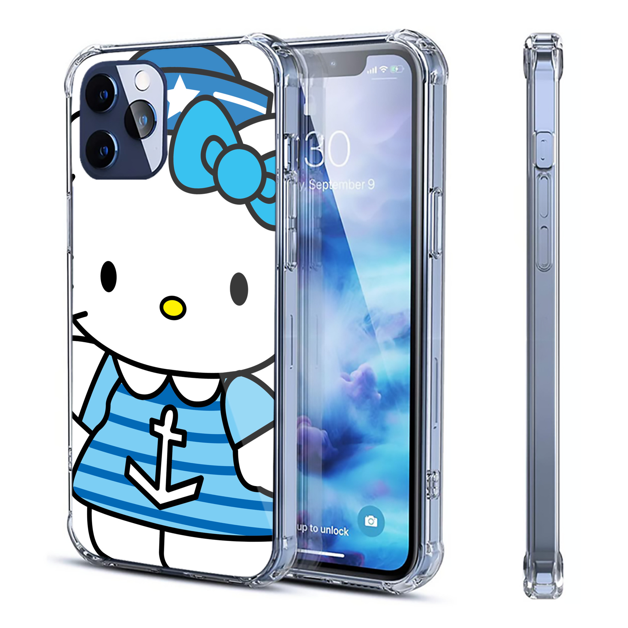 （画像用） Hello Kitty ハローキティ 【iPhone 12シリーズ対応】透明スマホケース（クリアソフトケース）